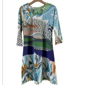 Atelier 5 by Gozde Yilmaz Art to Wear Long Sleeve Printed A Line Dress S